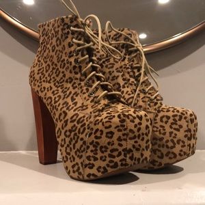 Jeffrey Campbell Leopard Pony Hair Heels